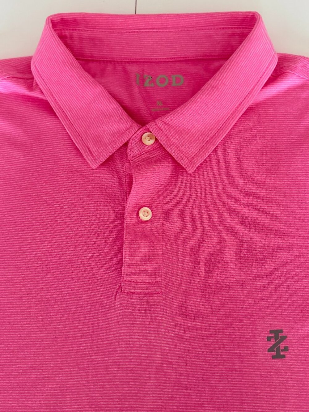 IZOD Mens Short Sleeve Pink Polo Size XL Golf Lightweight Casual Preppy